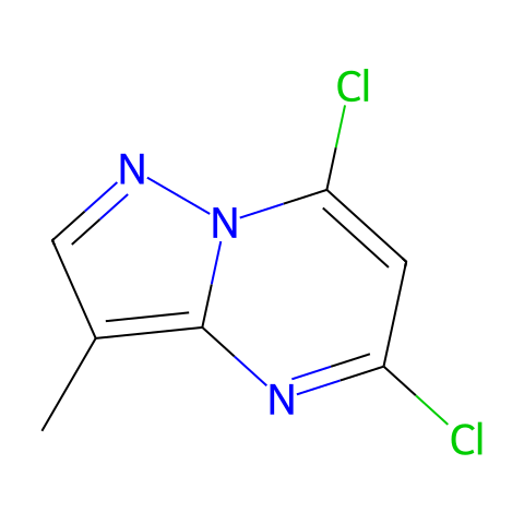 5,7-二氯-3-甲基吡唑并[1,5-A]嘧啶结构图