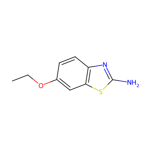 2-氨基-6-乙氧基苯并噻唑结构图