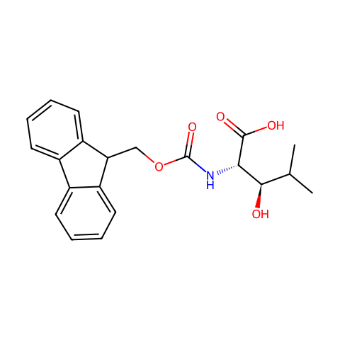 FMOC-(2S,3R)-2-AMINO-3-HYDROXY-4-METHYLPENTANOIC ACID结构图