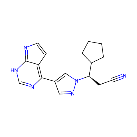 Ruxolitinib (INCB018424)结构图