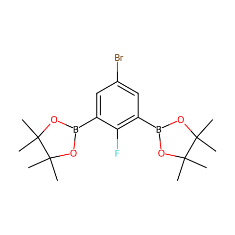 5-BROMO-2-FLUORO-1,3-PHENYLENEDIBORONIC ACID, PINACOL ESTER结构图