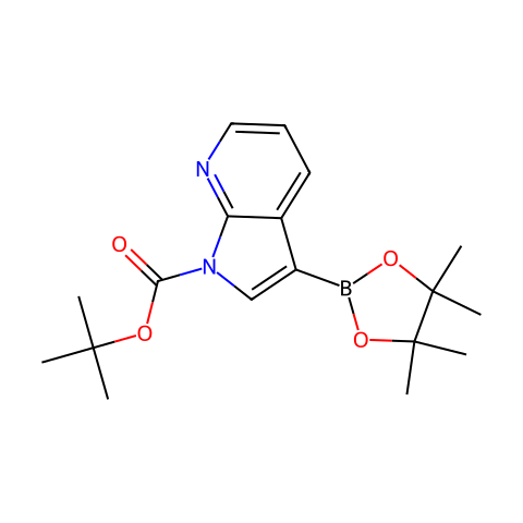 1-叔丁氧羰基-7-氮杂吲哚-3-硼酸频哪醇酯结构图