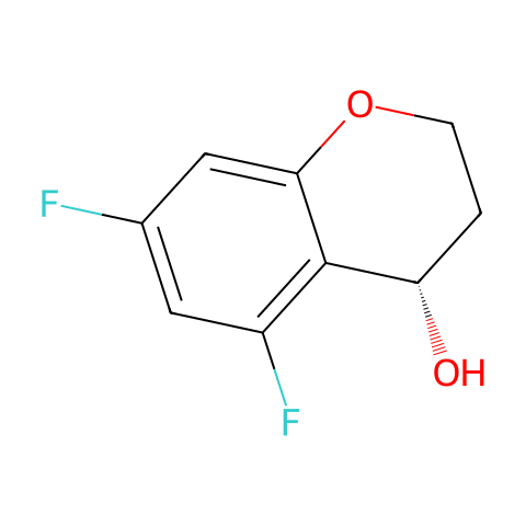 (4S)-5,7-difluoro-3,4-dihydro-2H-1-benzopyran-4-ol结构图
