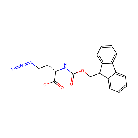 (S)-2-(((9H-芴-9-基)甲氧基)羰基氨基)-4-叠氮丁酸结构图