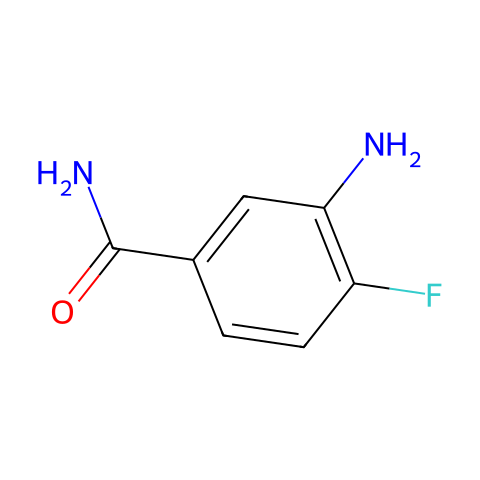 3-氨基-4-氟苯甲酰胺结构图