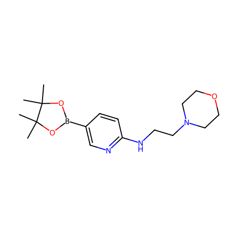 2-(2-吗啉乙氨基)吡啶-5-硼酸频那醇酯结构图