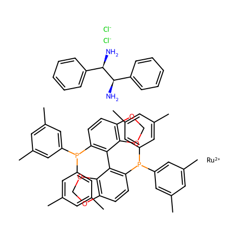 RUCL2[(R)-(DM-SEGPHOS)][(R,(R))-(DPEN)]结构图