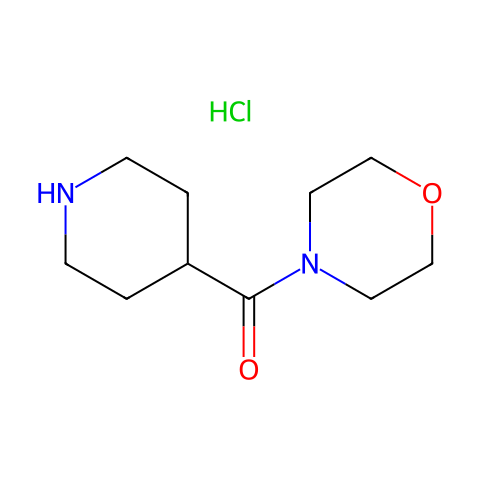 4-(Piperidin-4-ylcarbonyl)morpholinehydrochloride结构图