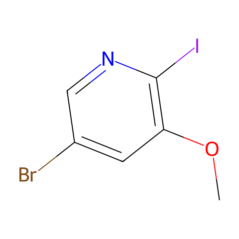 5-溴-2-碘-3-甲氧基吡啶结构图