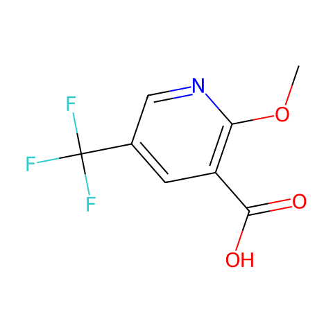 2-methoxy-5-(trifluoromethyl)pyridine-3-carboxylic acid结构图