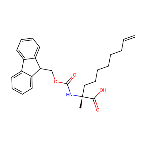 (2R)-2-N-芴甲氧羰基氨基-2-甲基-9-癸烯酸结构图