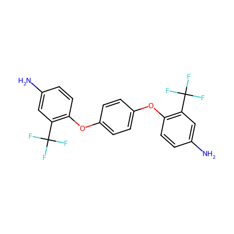 4,4'-[1,4-苯基双(氧)]双[3-(三氟甲基)苯胺]结构图