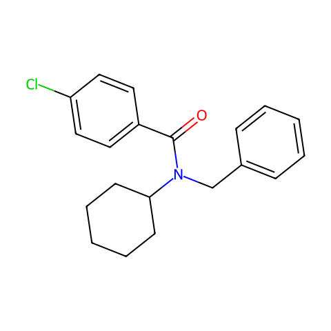 N-BENZYL-4-CHLORO-N-CYCLOHEXYLBENZAMIDE结构图