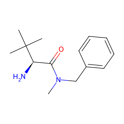 （2S）-2-氨基-N，3,3-三甲基-N-（苯甲基）丁酰胺结构图