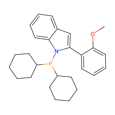 N-(DICYCLOHEXYLPHOSPHINO)-2-(2′-METHOXYPHENYL)INDOL结构图