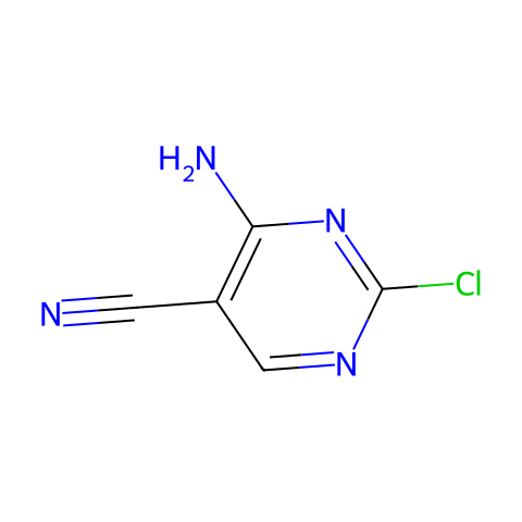 4-氨基-2-氯嘧啶-5-甲腈结构图