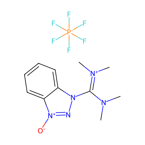 O-苯并三氮唑-N，N，N，N，-四甲脲六氟磷酸酯结构图