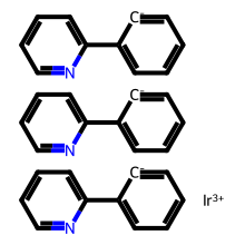 三[2-苯基吡啶-C2,N]铱(III)结构图