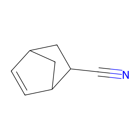5-降冰片烯-2-甲腈,异构体混合物结构图