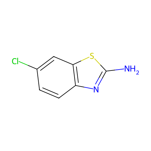 2-氨基-6-氯苯并噻唑结构图