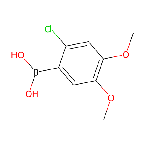 2-氯-4,5-二甲氧基苯基硼酸 (含不同量的酸酐)结构图