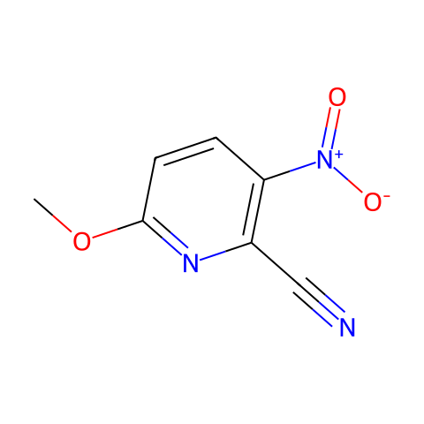 6-METHOXY-3-NITROPYRIDINE-2-CARBONITRILE结构图