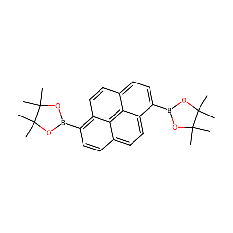 1,6-双(4,4,5,5-四甲基-1,3,2-二氧杂环戊硼烷-2-基)芘结构图
