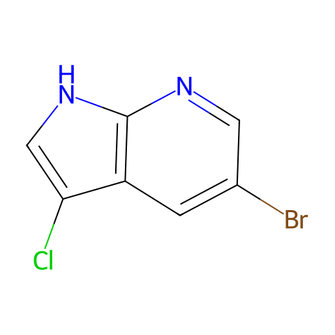 5-溴-3-氯-7-氮杂吲哚结构图