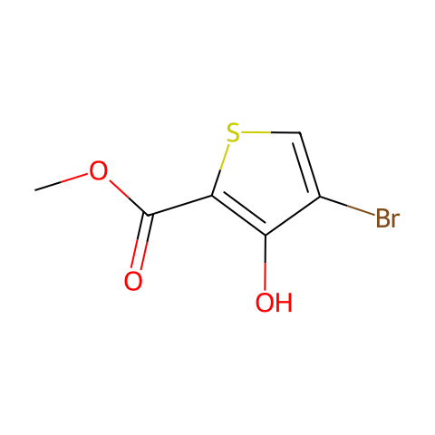4-溴-3-羟基噻吩-2-羧酸甲酯结构图