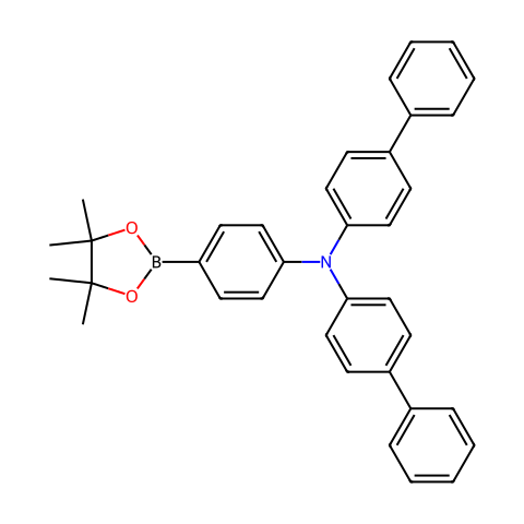双(联苯-4-基)[4-(4,4,5,5-四甲基-[1,3,2]二氧杂环戊硼烷-2-基)苯基]胺结构图