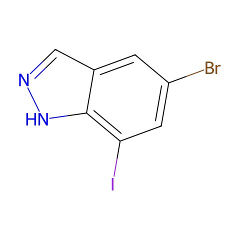 1H-Indazole, 5-bromo-7-iodo-结构图