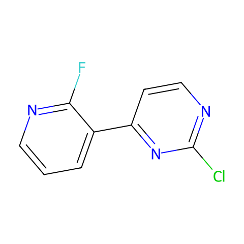 2-氯-4-(2-氟吡啶-3-基)嘧啶 分子结构图