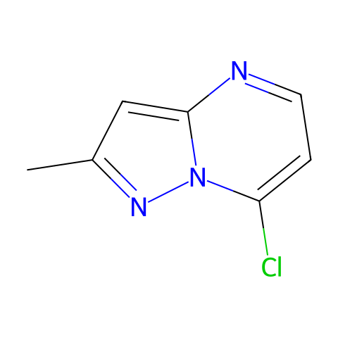 7-氯-2-甲基吡唑并[1,5-A]嘧啶结构图