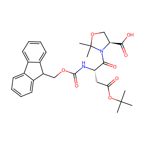 Fmoc-Asp(OtBu)-Ser(Psi(Me00Me)pro)-OH结构图
