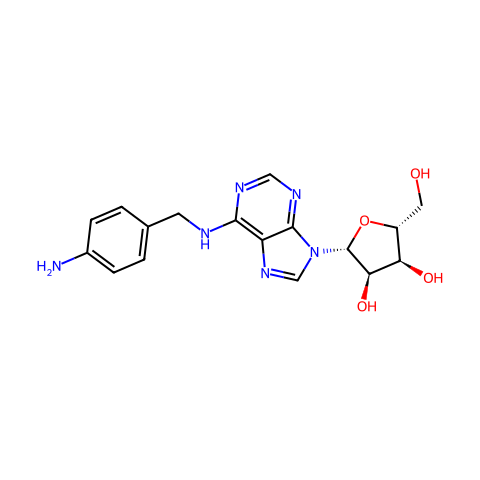 N6-(P-AMINOBENZYL)ADENOSINE结构图