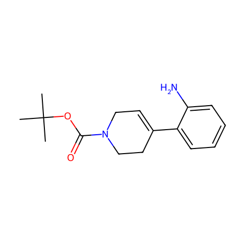 tert-Butyl 4-(2-aminophenyl)-5,6-dihydropyridine-1(2H)-carboxylate结构图