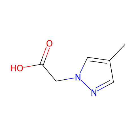 (4-甲基-吡唑-1-基)-乙酸结构图