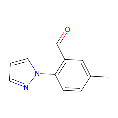 5-甲基-2-（1H-吡唑-1-基）苯甲醛结构图