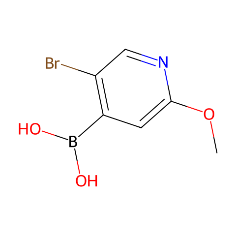 5-溴-2-甲氧基吡啶-4-硼酸结构图