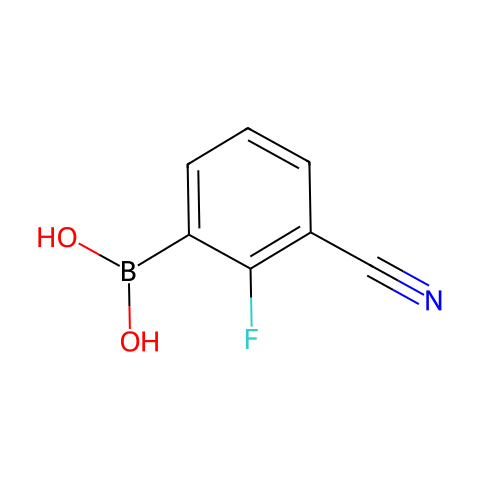3-氰基-2-氟苯硼酸 (含有数量不等的酸酐)结构图