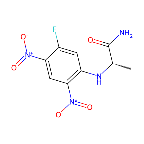 N-A-(2,4-二硝基-5-氟苯基)-L-丙氨酸结构图