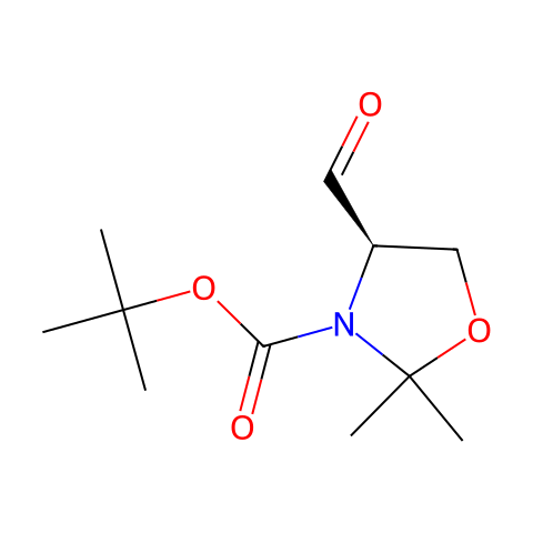(R)-(+)-3-Boc-2,2-二甲基恶唑烷-4-甲醛结构图