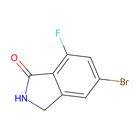5-溴-7-氟异吲哚啉-1-酮结构图