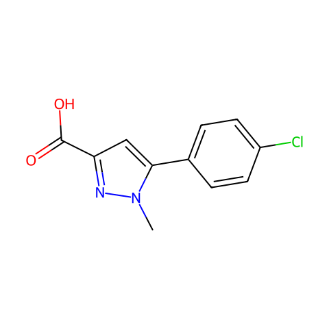 5-(4-Chloro-phenyl)-1-methyl-1H-pyrazole-3-carboxylic acid结构图
