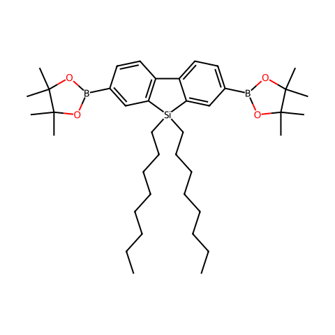 9,9-二辛基-9H-9-硅杂芴-2,7-双(硼酸频哪醇酯)结构图