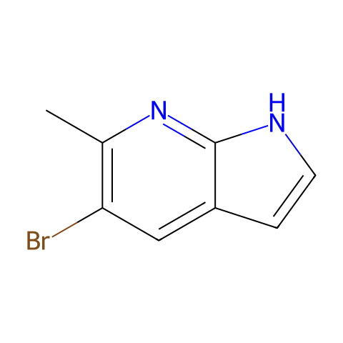 5-溴-6-甲基4-氮杂-吲哚结构图