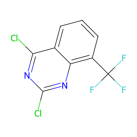 2,4-二氯-8-(三氟甲基)喹唑啉结构图