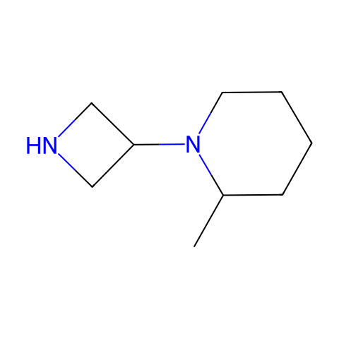 1-(3-氮杂环丁烷基)-2-甲基哌啶结构图