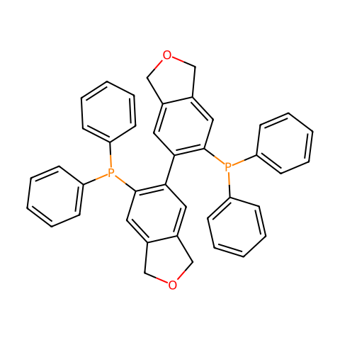 6,6'-双(二苯基膦基)-1,1',3,3'-[5,5']二异苯并呋喃结构图