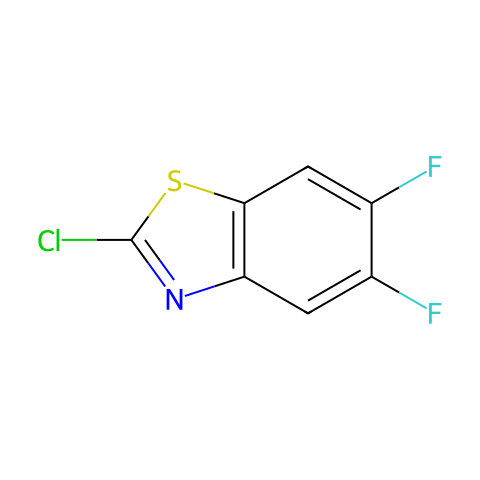 2-氯-5,6-二氟苯并噻唑结构图